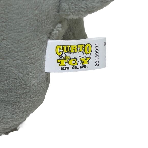 Curto Toy Dog Plush 7” Stuffed Animal Grey Black Spots Embroidered Eyes Toy - Picture 8 of 11